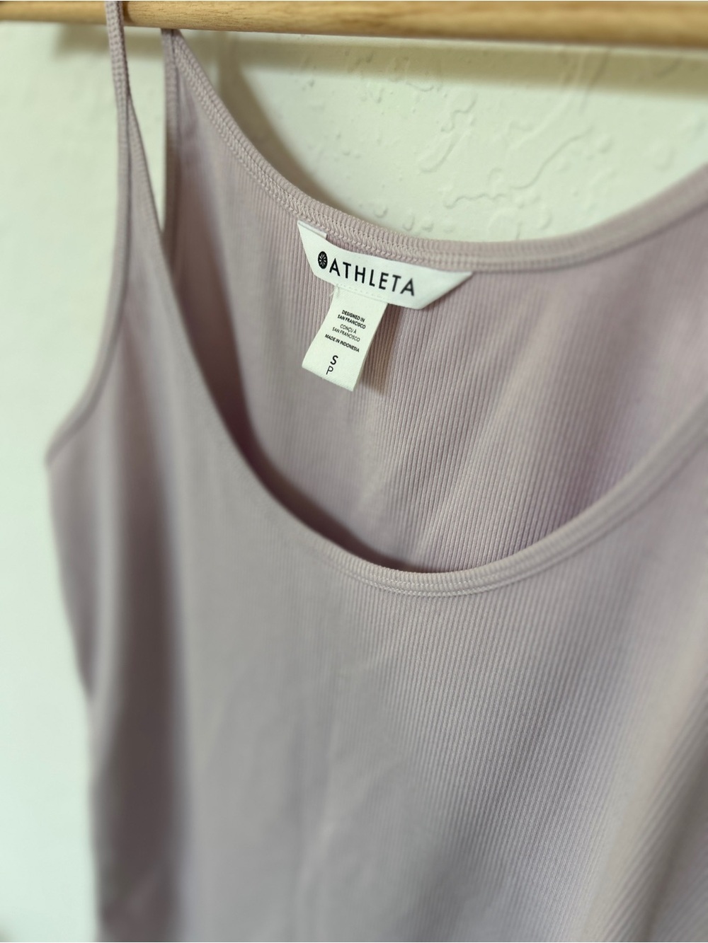 Athleta Signature Rib Thin Strap Tank, Lilac Sky, S
